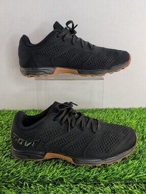 Inov-8 F-Lite 245 Training Shoes Black Gum Sole Knit Men's 7.5 Women's 9
